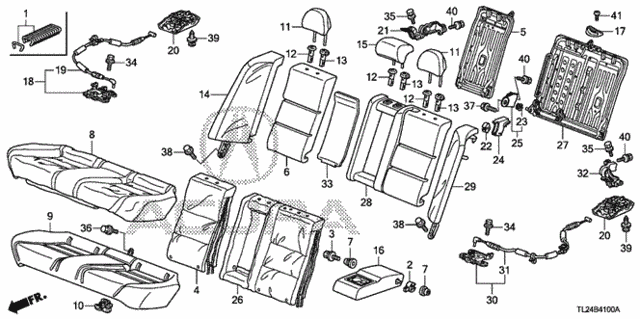 Rear Seat for 2009 Acura TSX #0