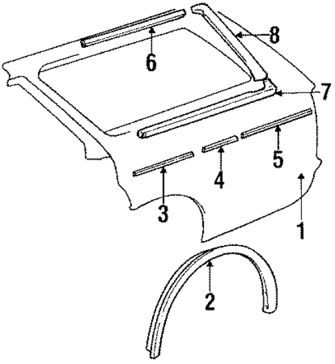 Quarter Panel for 1986 Toyota Cressida #0