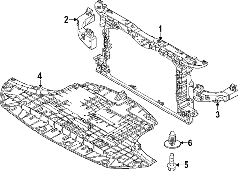 Radiator Support for 2025 Kia Niro EV #0