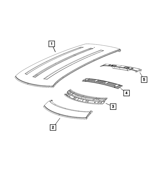 68303249AA - Body Sheet Metal Except Doors: Roof Panel for Mopar Image image