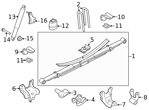 Rear Suspension for 2015 Ford F-250 Super Duty #1