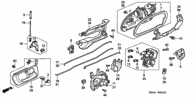 Rear Door Locks for 2002 Honda Accord #0