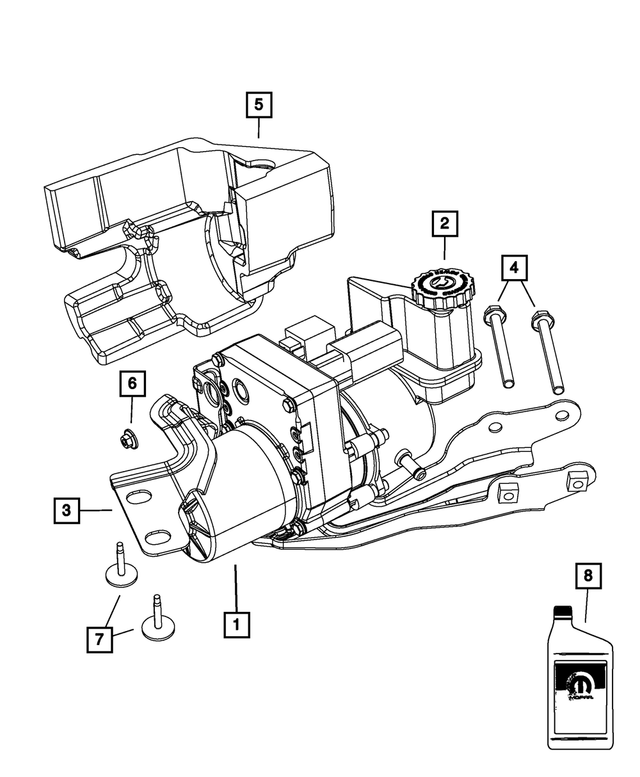 R8059524AK - Steering: Power Steering Pump, Remanufactured for Mopar Image
