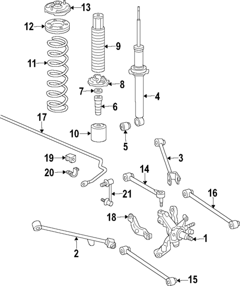 Rear Suspension for 2007 Honda Accord #1