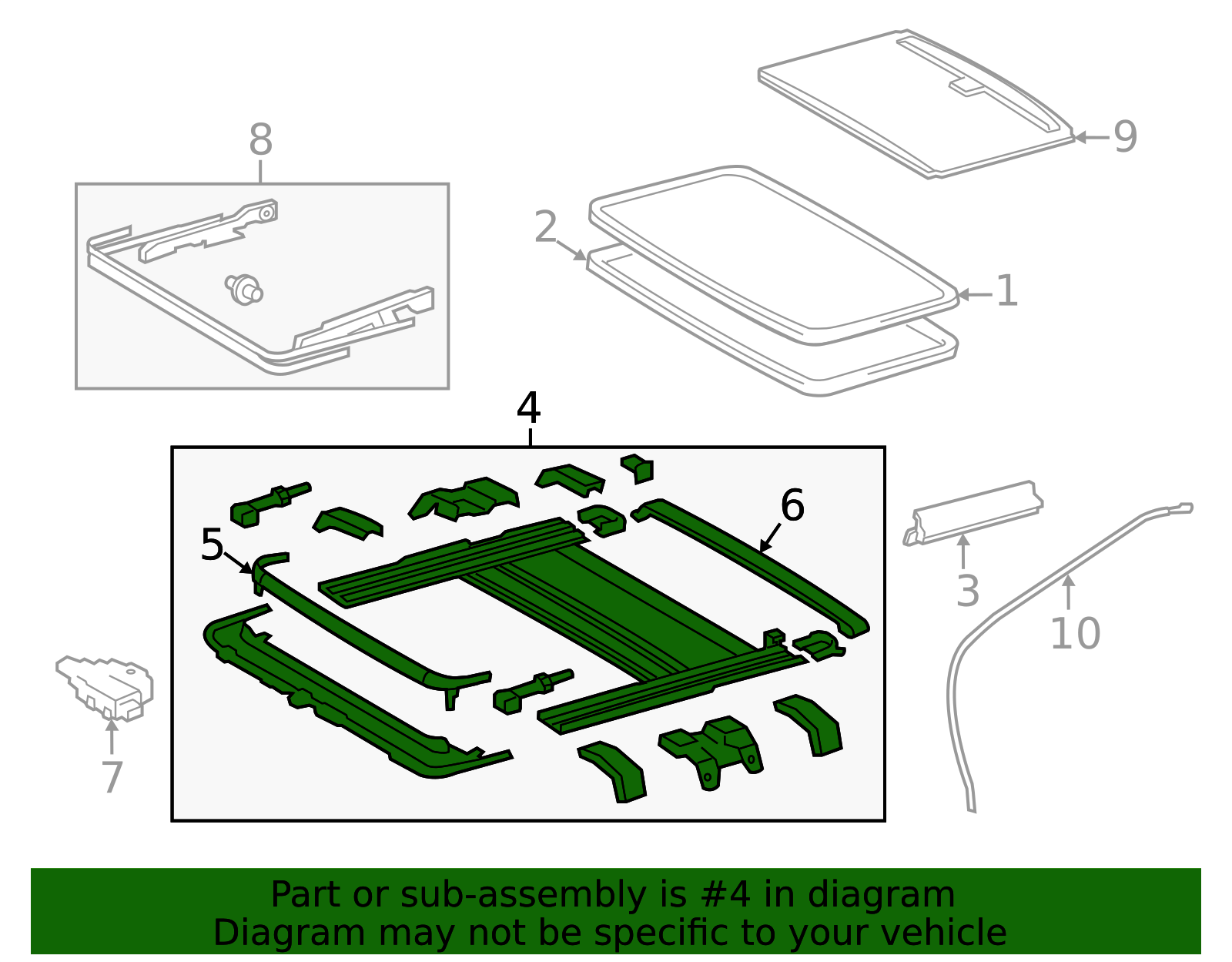 奥空ページ 63203-06190 - Sunroof Frame 2019-2025 Lexus | Longo Lexus Parts