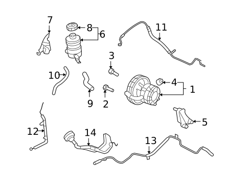 Pump & Hoses for 2008 Kia Optima #0