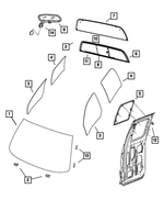 5139096AB - Glass: Windshield for Mopar Image