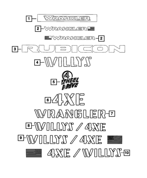 Decals and Tape strips for 2025 Jeep Wrangler #0