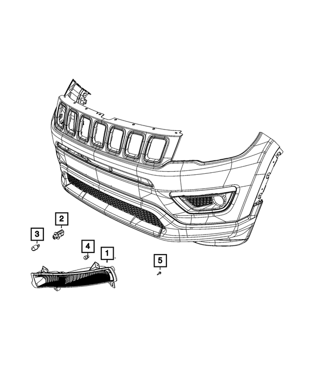 55112720AB - Electrical: Park And Turn Signal Lamp, Right for Mopar Image