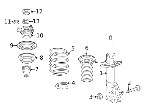 Struts & Components for 2021 Acura ILX #0