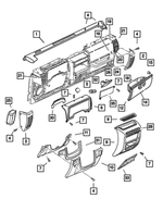 5EU50LAZAF - Instrument Panel and Radios and Consoles: Instrument Panel Cover for Mopar Image