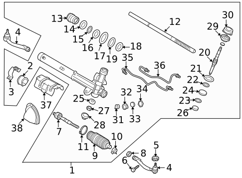 Steering Gear & Linkage for 2010 Kia Optima #0