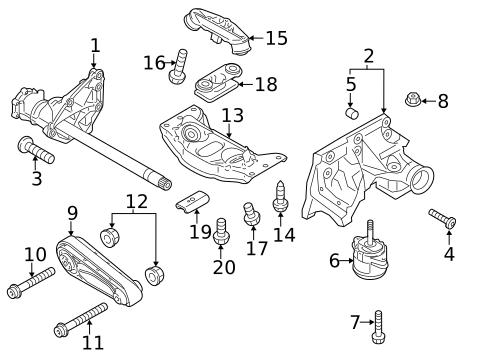 Engine & Trans Mounting for 2014 Porsche Panamera #1