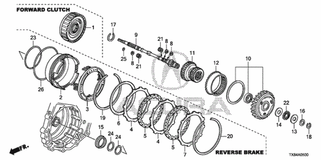 AT Input Shaft - Forward Clutch for 2013 Acura ILX #0