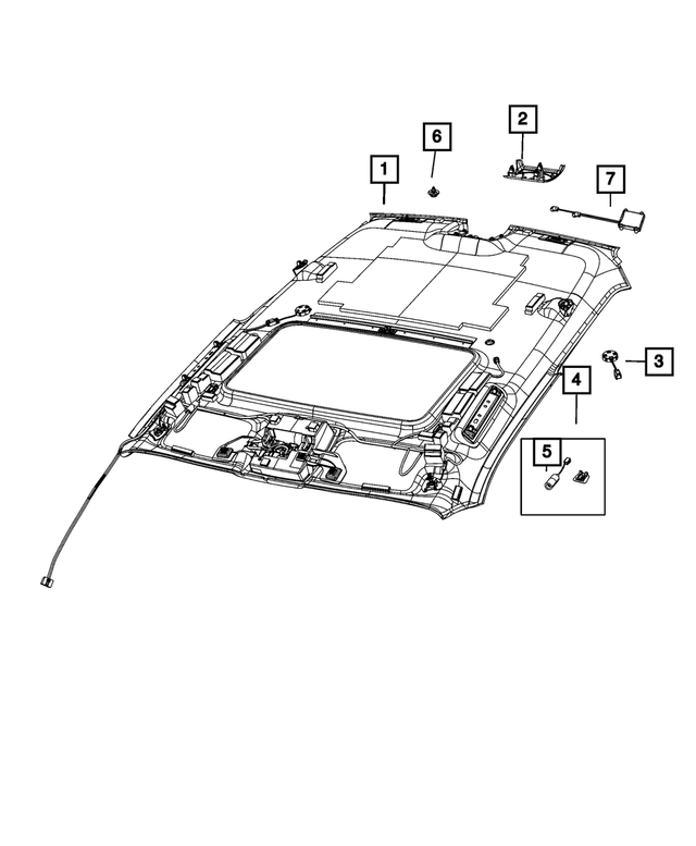 7KW78DX9AA - Interior Trim: Headliner for Mopar Image