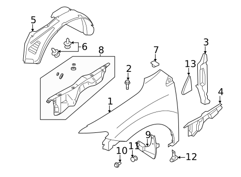 Exterior Trim - Quarter Panel for 2012 Nissan Murano #1
