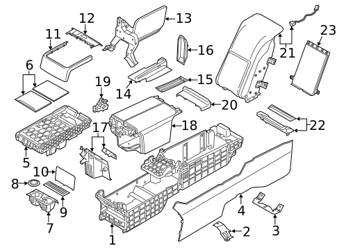 Rear Console for 2019 BMW 750i xDrive #0