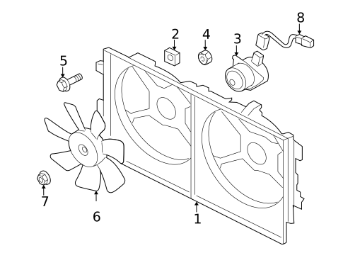 Cooling Fan for 2008 Mitsubishi Lancer #0