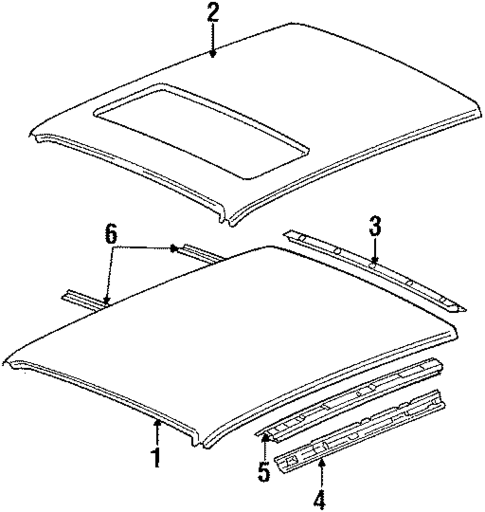 Roof for 1987 Volkswagen Quantum #0