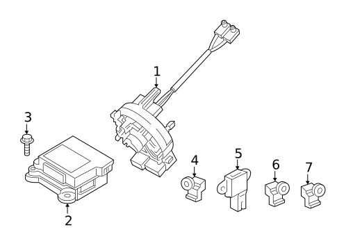 Air Bag Components for 2020 Kia Stinger #1