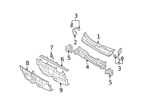 Cowl for 2009 Kia Rondo #0