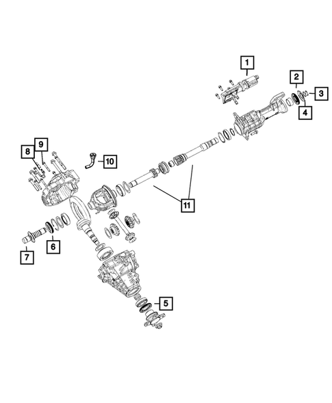 Front Axle: Housing, Differential and Vent for 2022 Ram 1500 Classic #0