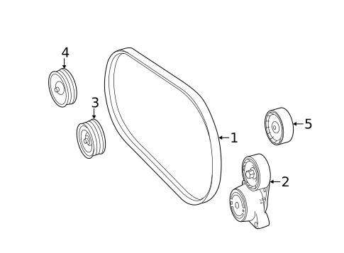 Belts & Pulleys for 2014 Mercedes-Benz ML63 AMG #0