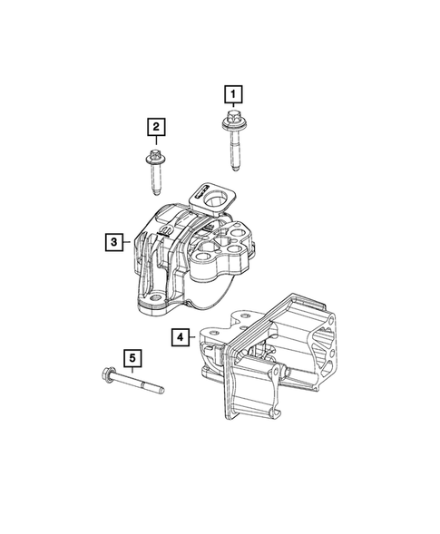 Engine Mounting for 2018 Fiat 500X #1