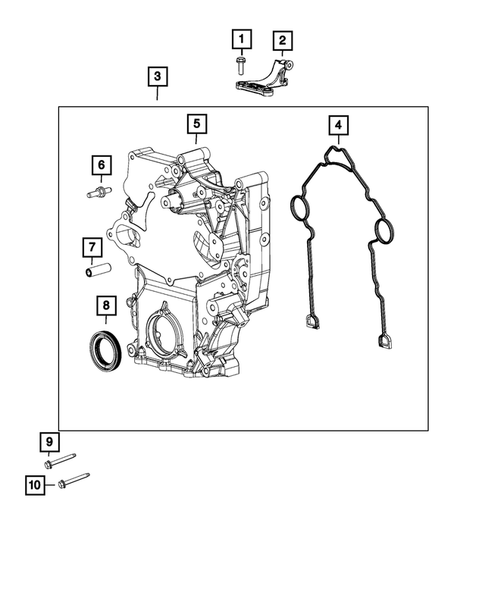 Timing Belt/Chain and Cover and Balance Shaft for 2019 Ram 1500 #0