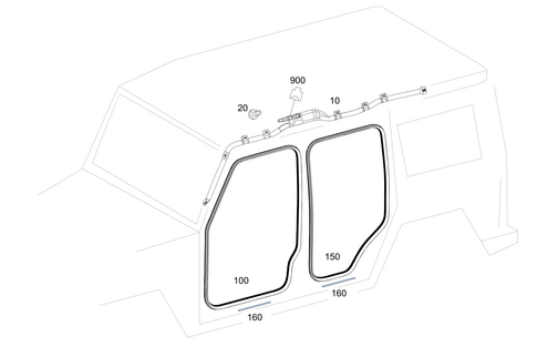 Head Protection Curtain, Door Edge Guard Sections for 2017 Mercedes-Benz G550 #0