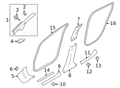 Interior Trim - Pillars for 2011 Nissan LEAF #0