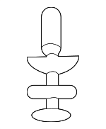 W714040S300 - Body: Under Cover Rivet for Ford: Bronco, Bronco Sport, C-Max, EcoSport, Edge, Escape, Expedition, Explorer, F-150, F-150 Lightning, Fiesta, Flex, Focus, Fusion, Maverick, Mustang, Mustang Mach-E, Police Interceptor Sedan, Police Interceptor Utility, Police Responder Hybrid, Ranger, Special Service Police Sedan, SSV Plug-In Hybrid, Taurus, Transit Connect | Lincoln: Aviator, Continental, Corsair, MKC, MKT, MKZ, Nautilus, Navigator Image