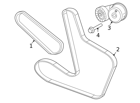 Belts & Pulleys for 2010 Chrysler Sebring #1
