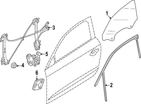 Glass - Front Door for 2024 Audi RS3 #0