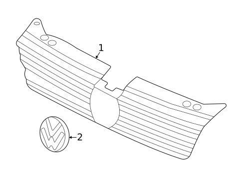 Grille for 2022 Volkswagen Taos #0