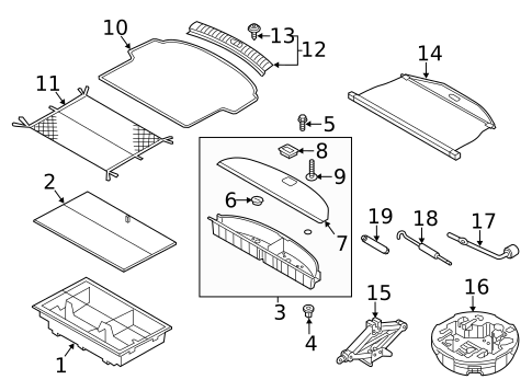 Interior Trim - Rear Body for 2015 Hyundai Santa Fe Sport #0