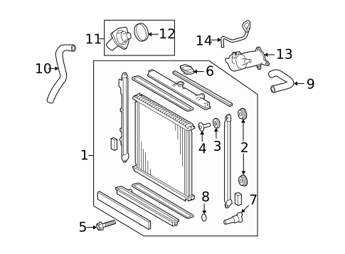 Radiator & Components for 2010 Toyota Land Cruiser #0