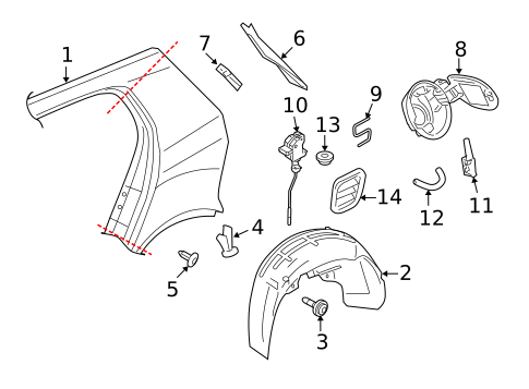 Quarter Panel & Components for 2009 Volkswagen GTI #0