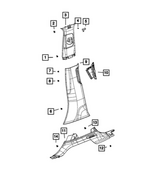 68175335AA - Interior Trim: Trim Screw for Chrysler: 200, Pacifica, Voyager | Dodge: Charger Daytona, Dart, Durango, Hornet | Jeep: Cherokee, Compass, Grand Cherokee, Grand Cherokee L, Grand Cherokee WK, Grand Wagoneer, Wagoneer, Wagoneer S | Ram: 1500 Image