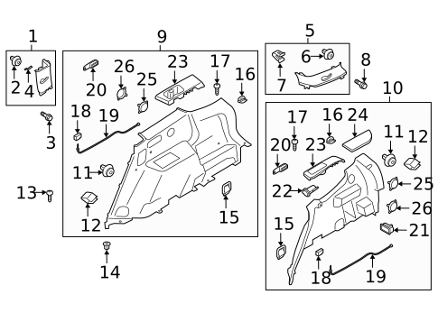 Interior Trim - Quarter Panels for 2023 Kia Telluride #0