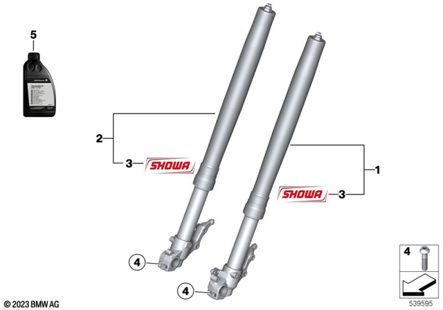 31425A78DD0 - Front Axle, Front Suspension: Stick-on Label -  for BMW-Motorrad Image