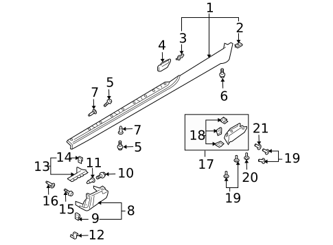 Exterior Trim - Pillars for 2007 Audi A4 Quattro #1