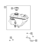 68432032AA - Cooling: Coolant Bottle Bracket for Mopar Image