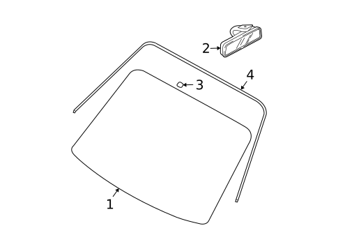 Glass - Windshield for 2006 Hyundai Tiburon #0