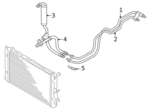 Trans Oil Cooler Lines for 2004 Audi A6 #0