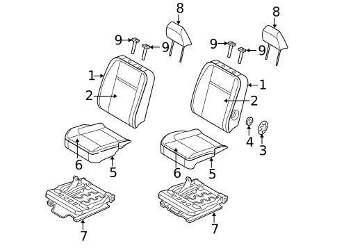 Front Seat Components for 2007 Dodge Ram 1500 #15