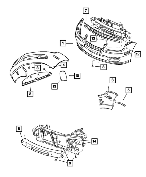 Front Bumper and Fascia for 2003 Dodge Neon #0