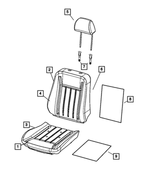 1DF391D1AA - Interior Trim: Front Seat Cushion Cover for Mopar Image