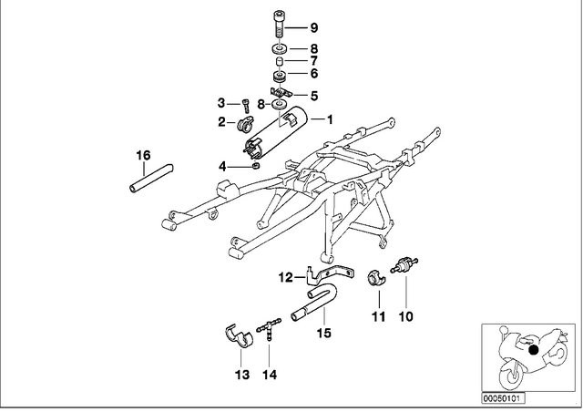 16131342265 - Fuel Supply: Activated Charcoal Filter -  for BMW-Motorrad Image
