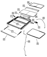 68049129AA - Body Sheet Metal Except Doors: Sunroof Mechanism Cover for Dodge: Ram 1500, Ram 2500, Ram 3500 | Ram: 1500, 1500 Classic, 2500, 3500 Image